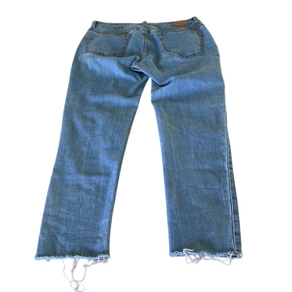 Denim Blvd Los Angeles Blue Stretch Denim Ankle Jeans Pearl Embellished Size 5 - Picture 3 of 11